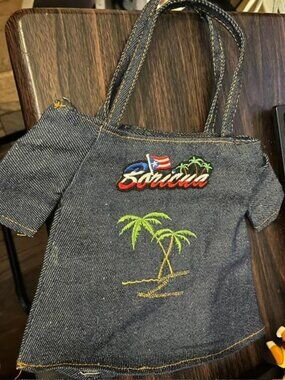 mini denim handbag